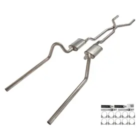 Sff41t Pypes Performance Exhaust For Ford Fairlane 66-70 System 409 Ss H-pipe Crossmember-back