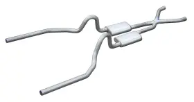 Sfm03s Pypes Performance Exhaust Crossmember Back With X-pipe System 65-70 Mustang Split Rear Dual Exit