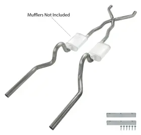 Sfm05 Pypes Performance Exhaust No-muffler System 1965-1970 Ford Mustang
