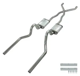 Sfm05r Pypes Performance Exhaust Race-pro Crossmember-back System 1965-1