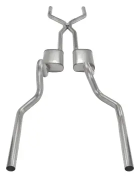 Sfm43 Pypes Performance Exhaust Crossmember Back With H-pipe System 65-70 Mustang Split Rear Dual Exit 2.5