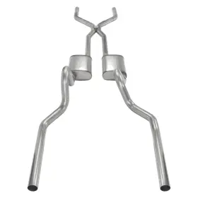 Sfm44t Pypes Performance Exhaust For Ford Mustang 70-73 System 409 Ss H-bomb Crossmember-back