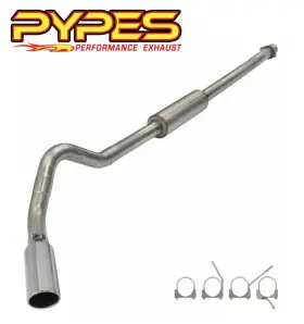Sft24v Pypes Performance Exhaust 2011-2014 Ford F150 Raptor 4 Inch Side Exit System W Chrome Tip