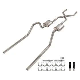 Sgb45t Pypes Performance Exhaust For Chevy Impala 65-70 System 409 Ss H-pipe Crossmember-back