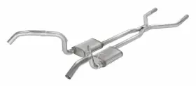 Sgf42s Pypes Performance Exhaust - 409 Ss H-bomb Crossmember-back System With Split Rear