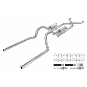 Sgt73r Pypes Performance Exhaust Crossmember-back With X And Rear Exit Race