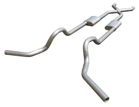 Sgt79t Pypes Performance Exhaust Crossmember Back With X-pipe System 67-74 Gm Split Rear Dual Exit 2.5 In