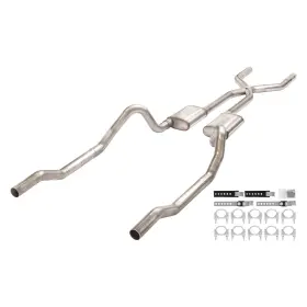 Smb13r Pypes Performance Exhaust For Dodge Charger 66-74 System 409 Ss Crossmember-back