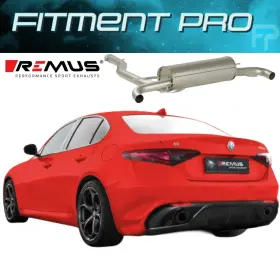 025017 Remus Axleback Exhaust For 16-25 Alfa Romeo Giulia Veloce Q4 2.0 Awd 1500