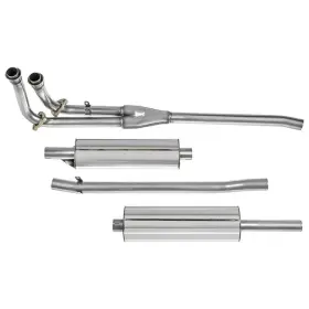 Gex130ss Scp British New Complete 4 Piece Stainless Steel Exhaust System Muffler Pipes Mgb 1963-74