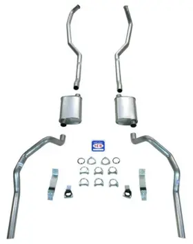 23027 Shafers Classic Reproductions Fits 1967 - 1969 Camaro 2-1/2 Inch Exhaust System With Big Block Cast Iron Mani