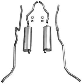 63044 Shafers Classic Reproductions Fits 1957 Chevrolet Full Size Exhaust System