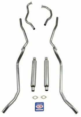63100 Shafers Classic Reproductions Fits 1956 Chevrolet Full Size 2 Inch Dual 8 Cyl. Sw Exhaust System