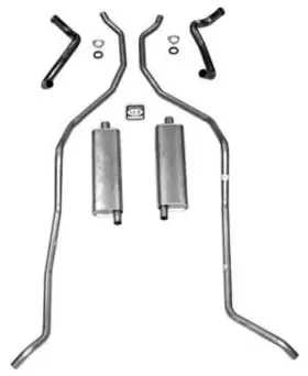 73013 Shafers Classic Reproductions Fits 1959 Chevrolet Full Size Exhaust System 348 Hi-perf. With 2-1/2 Inch Dual Exhau