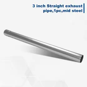 Spmty-0024 Speedracingturbo 1pc 3 Inch Od Mild Steel Exhaust System Pipe Custom Diy Universal 47 Length