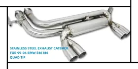 Spt-cat1364 Speedracingturbo Axle Back Exhaust System For 99-06 Bmw E46 M3 S.steel Quad 2.75 Inch Muffler Tip