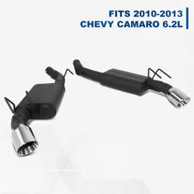 Spt-cbk-ur-009 Speedracingturbo For 10-13 Chevy Camaro 6.2l Ss 4 Inch Round Muffler Tip Axle Back Exhaust System Kits