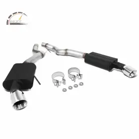 Spt-cbk-ur-015 Speedracingturbo For 15-17 Ford Mustang 5.0l Gt 4 Inch Round Muffler Tip Axle Back Exhaust System Kits