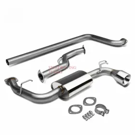 Spt-so-20l-nrt Speedracingturbo Stainless Catback Exhaust 4.5 Inch Muffler Rolled Tip For 00-05 Dodge Neon Bolt-on