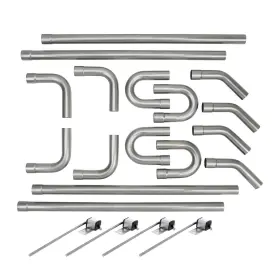 9100653 Speedway Motors Universal Mild Steel Dual Exhaust Kit 2-1/4 And Hangers