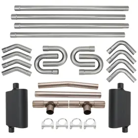 9108475 Speedway Motors Universal 2.5 Inch Custom Exhaust Tubing Mandrel Bend Pipe Straight And U-bend Kit