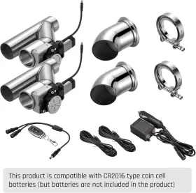 Exs22-00070sr-002-l Spelab Dual Electric Exhaust Cut. Out 2.5 Inch - Elbow Muffler One Controller