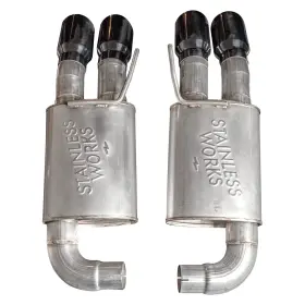 M18abrb Stainless Works For Ford Mustang 18-23 Exhaust System Redline Series 304 Ss Axle-back