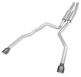 Ram21cblbc Stainless Works Fits 2021 Ram Trx 6.2l Legend Catback With Black Chrome Tips