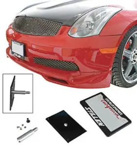 105360 Stillen For Infiniti G35 Coupe Front License Plate Relocator 03-04