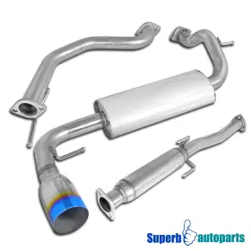 Superbautoparts 841808104886 Fits 1988-1991 Honda 88-91 Crx Hatchback 3dr N1 Burn Tip Exhaust Catback System
