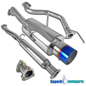 Superbautoparts 841808105111 Fits 1994-2001 Acura Integra Gs-r 4 Inch Titanium Tip Catback Muffler