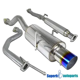 Superbautoparts 841808105128 Fits 1994-2001 Acura Integra Gs/rs/ls 4 Inch Burnt Tip Catback Muffler