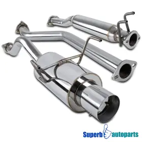 Superbautoparts 841808141478 Fits 2002-2006 Acura Rsx Non-s 2.0l 4 Inch Muffler Tip Catback Exhaust Silencer
