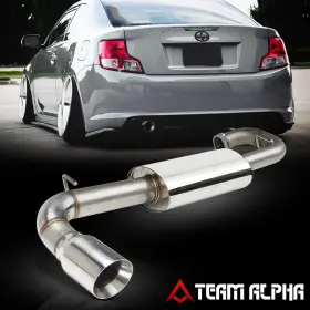 Tma-trn11ctsumebc Team-alpha Fits 2011-2016 Scion Tc At20 4 Inch Beveled Edge Tip Muffler Ss Axle Back Exhaust
