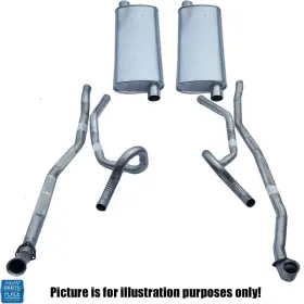 Ex9641t The Parts Place Inc. 1968-72 Oldsmobile Cutlass Standard Factory Style Exhaust System 400 And 455