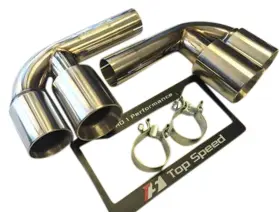 Catback-996-bypass-4 Top Speed Pro-1 Fit Porsche 911 996 Carrera And Gt3 98-04 Muffler Bypass Pipes Quad Tips