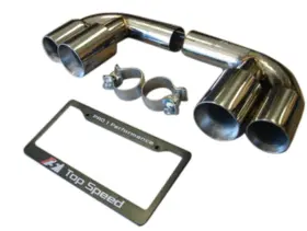 Catback-997-bypass-4 Top Speed Pro-1 Fit Porsche 911 997 Carrera C2 C4 05-08 Topspeed Muffler Bypass Exhaust Quad Tip