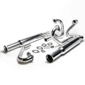 04-06-pc Tri Mill Industries Tri-mil Bazooka Dual Exhaust With Flared Tip Ceramic -
