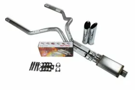 M3dgf1925cbssw18re0 Truck Exhaust Kits Chevy Gmc 1500 19-25 3 Inch Dual Cherry Bomb Salute Slash Tips
