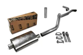 M83xjjxj8301bpsnt003js Truck Exhaust Kits 84-01 Jeep Cherokee Xj 4.0l 2.5 Inch Aluminized Kit Borla Muffler Side Exit