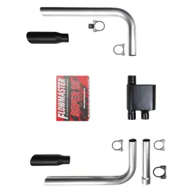 Mrm25cmro8292s10bw18 Truck Exhaust Kits 82-92 Camaro Firebird System With Flowmaster Super 10 Black Tips Usa Made