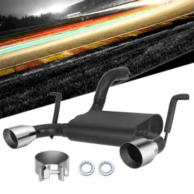 Mur-axlb-u016 Urmarketoutlet 4 Inch Mufflers Rolled Tip Axleback Exhaust Kit For 18 Wrangler Jl 2.0/3.6l