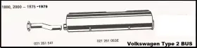 1-021-251-053e Various Volkswagen Type 2 Bus/transporter Exhaust- Piece Kit 1975-1979