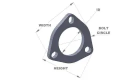 1481s Vibrant Performance Collector Flange - 3-bolt 3/8 In Thick 2-1/4 Id S/s