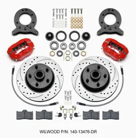 Wilwood 140-13476-dr Front Disc Brake Kit Blk 65-59 Mustang Hub/rotor