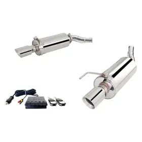 Es-fm15-abs Xforce Exhaust For Ford Mustang 15 304 Ss Axle-back System W Split Rear Exit