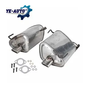 602102 Ye-auto 2x Exhaust Muffler With Tips For Subaru 2009-2013 Forester 2008-2011 Impreza 2.5l