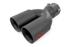 Exhaust Tip Black Red Rc Logo 2.5-3 Inch Pipe Single Inlet Dual Outlet New. Price: $89.95.