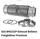 Exhaust Bellow Kit For Freightliner 820.B46252P New. Price: $285.00.