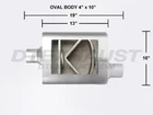 Flowsound 82442 Performance Muffler Universal 2.25" Inlet 1 Chamber New. Price: $109.99.